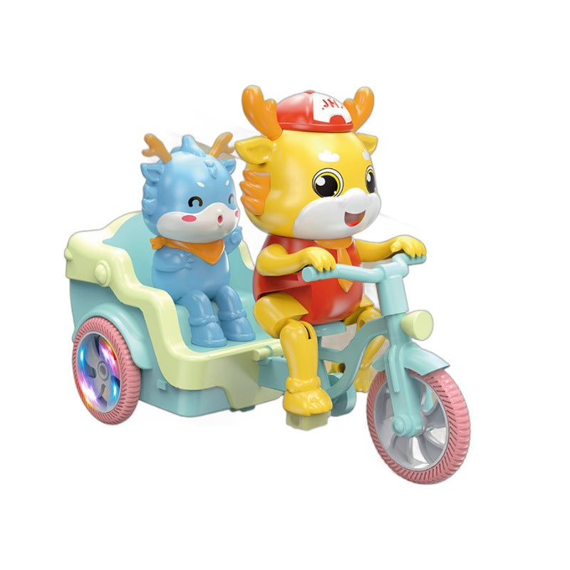 Free Shipping Cross-border Cartoon Cute Animal Cycling Electric Tricycle Music Light Children's Electric Toy Car Wholesale