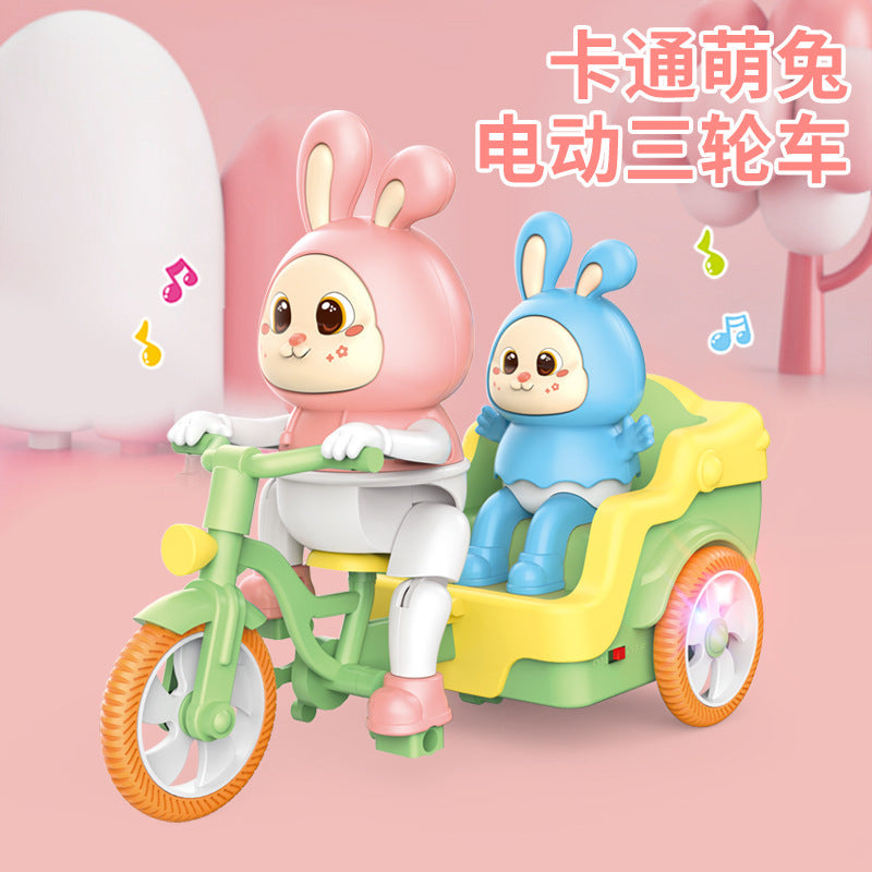 Free Shipping Cross-border Cartoon Cute Animal Cycling Electric Tricycle Music Light Children's Electric Toy Car Wholesale