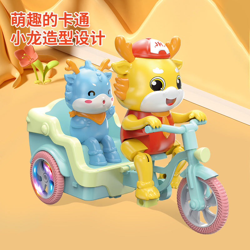 Free Shipping Cross-border Cartoon Cute Animal Cycling Electric Tricycle Music Light Children's Electric Toy Car Wholesale